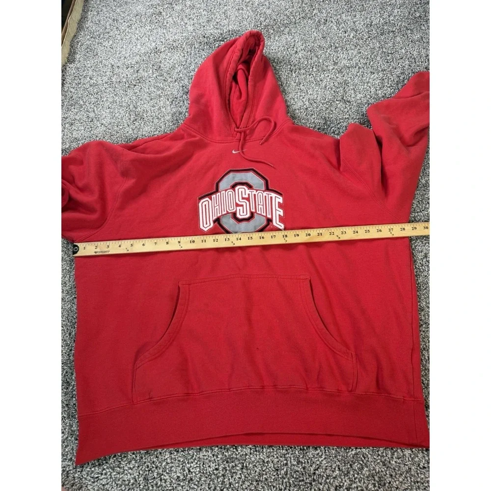 Vintage Y2K Ohio State Buckeyes Nike Therma-Fit Hoodie Men's Size XXL Red